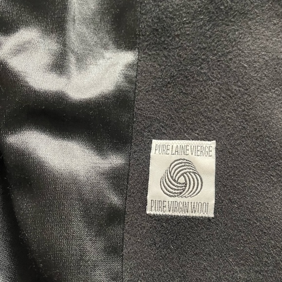 Vintage ELECTRE PARIS Black Virgin Wool Coat - Picture 7 of 13